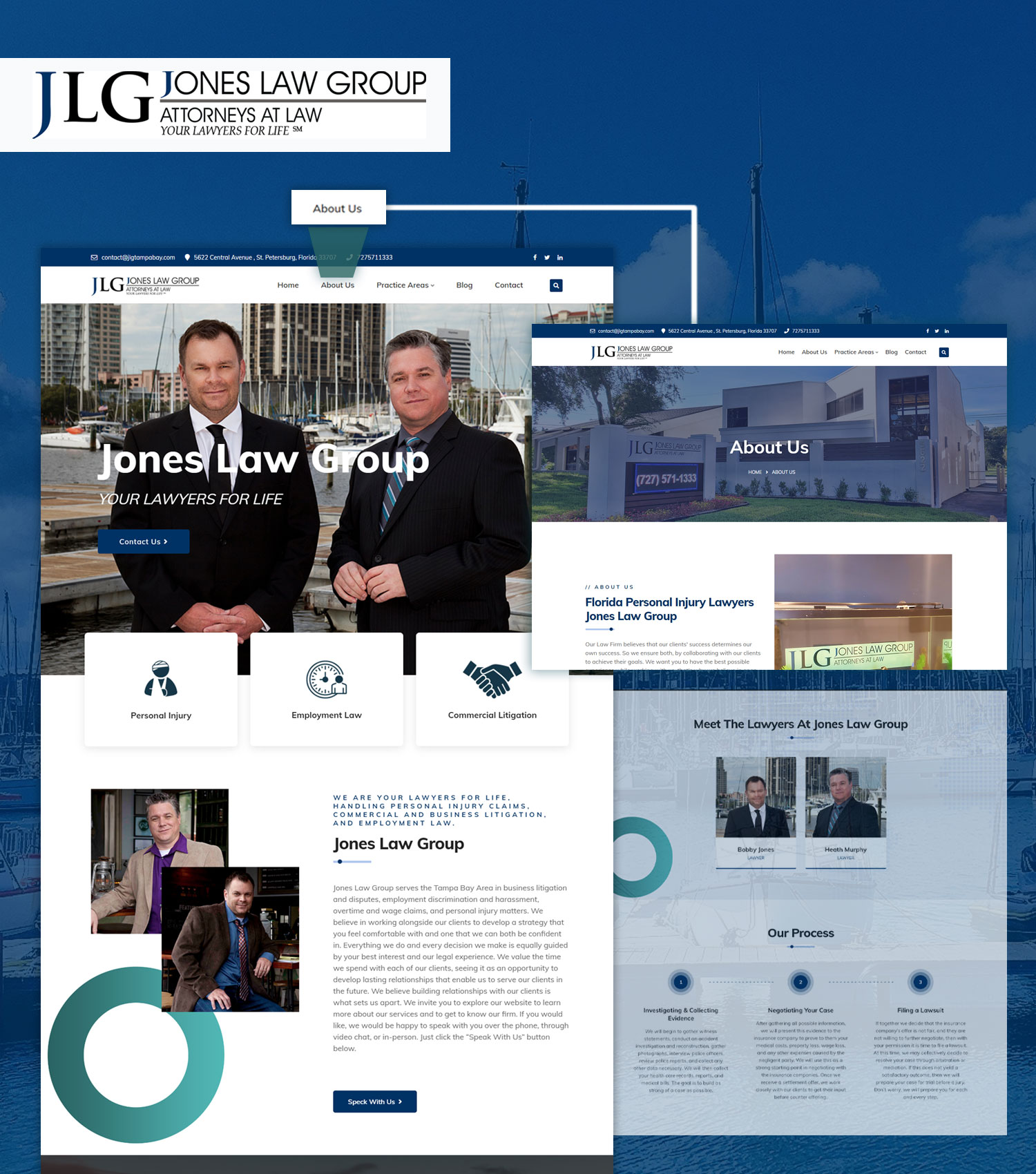 Jones Law Group Website - Websites Designed by Site Social SEO Law Firm Website