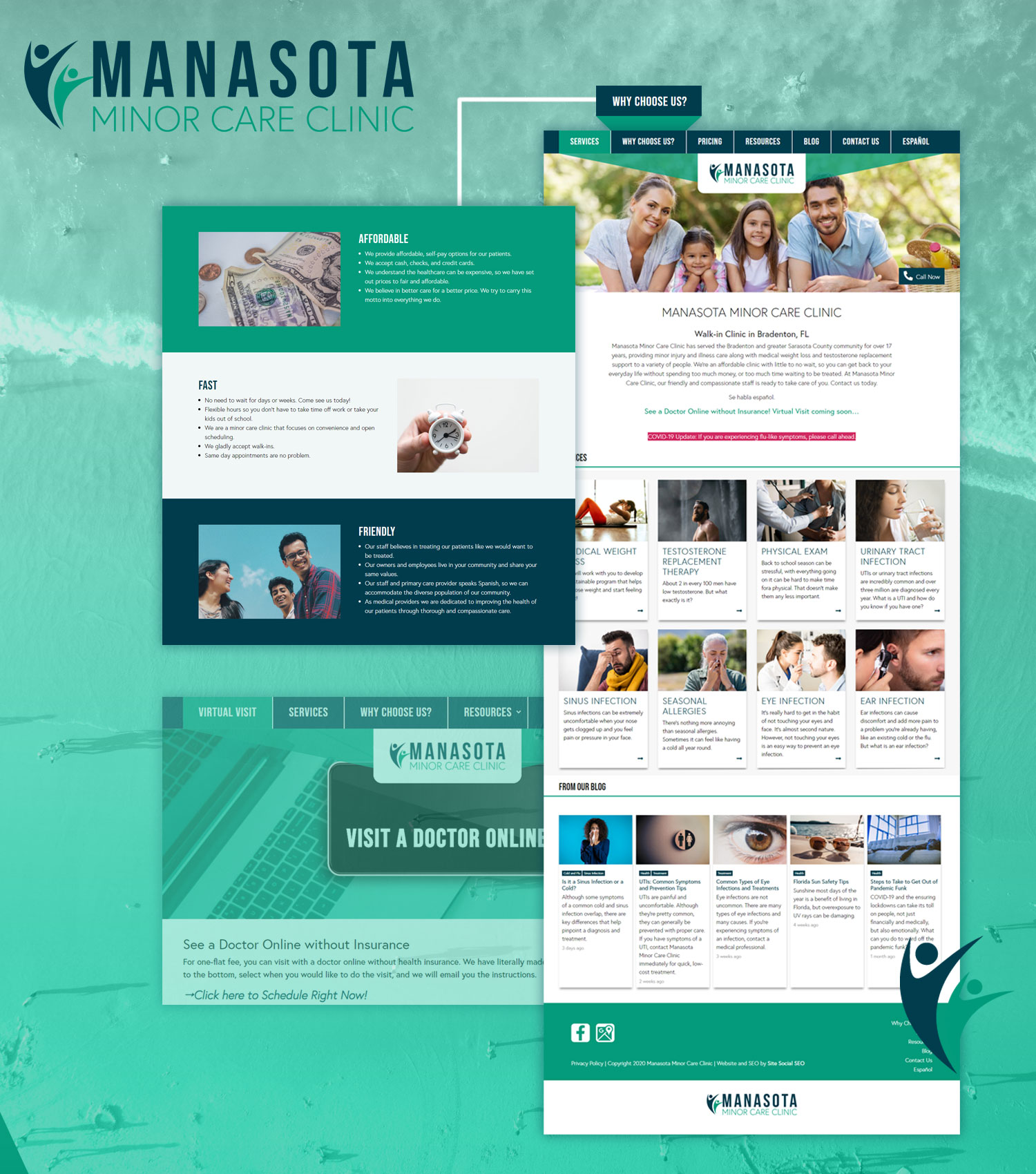 Manasota Clinic Website - Websites Designed by Site Social SEO Doctor Office Website