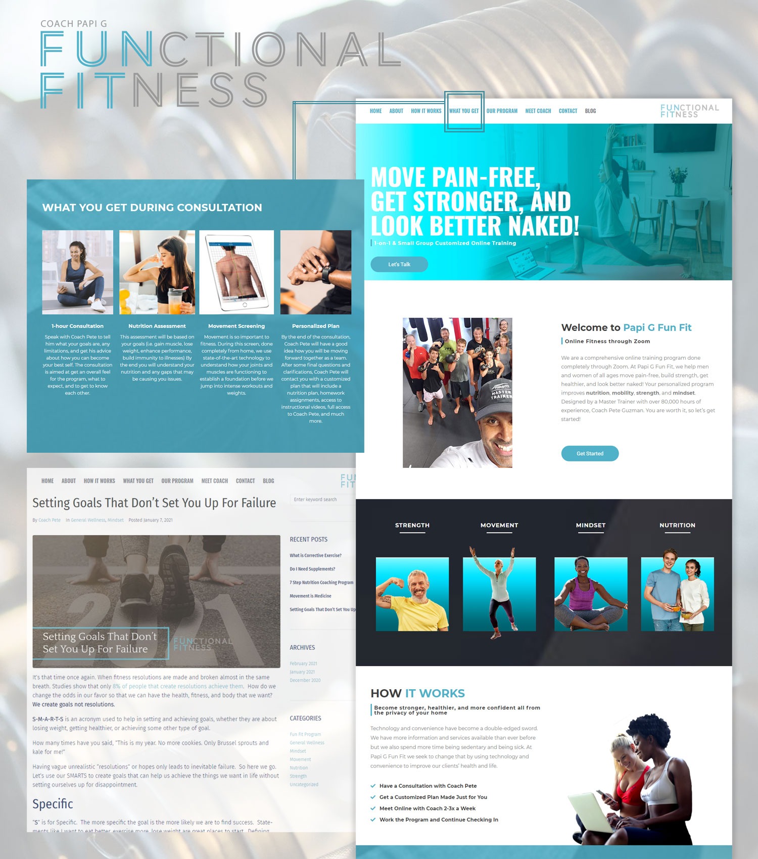 Fun Fit Website - Online Personal Trainer Website Design